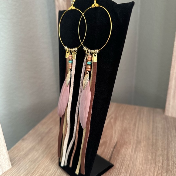 Leather Handmade Earrings - Picture 2 of 5